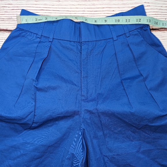 Mare Mare X Anthropologie Curved Hem Chino Pants Small Blue - Picture 6 of 8